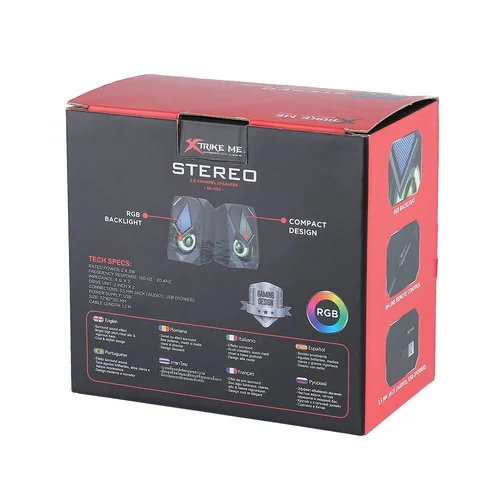 Xtrike ME тонколони Gaming Speakers 2.0 6W RGB Backlight, USB powered - SK-402 - image 4