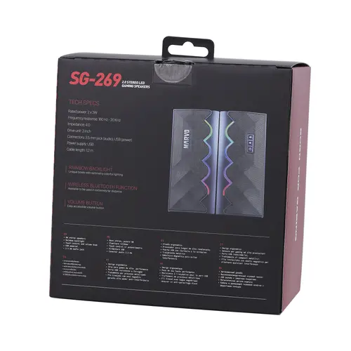 Marvo Ηχεία Gaming 2.0 6W Bluetooth RGB - MARVO-SG-269 - 10