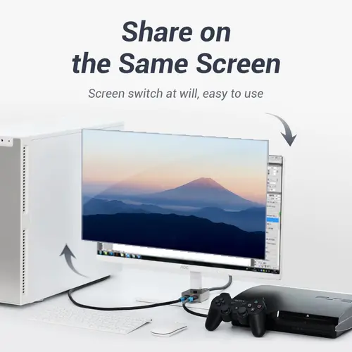 Vention Разклонител превключвател HDMI 2.0 Switcher/Splitter 2-Port Bi-Direction - Grey Aluminium - AFLH0 - image 3