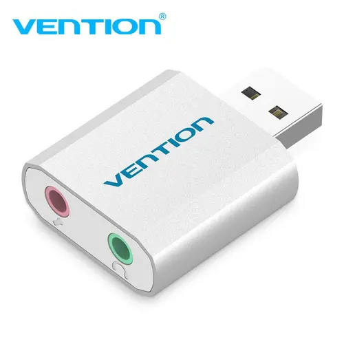 Vention placă de sunet externă USB - Căști, Microfon, Argintiu - VAB-S13 - 1