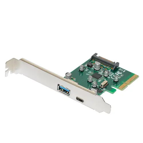 Makki κάρτα PCI-E με 2 x θύρες USB3.1 A+C - MAKKI-PCIE-2XUSB31-AC-V1 - 1