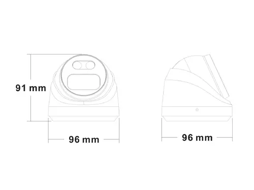 Longse IP Dome - 4k 8MP, Starlight, 2.8mm, POE, Mic, DeepBase, Dark Grey, AI - CMSBRL800WH-POE-MIC-DBASE-BK - image 1
