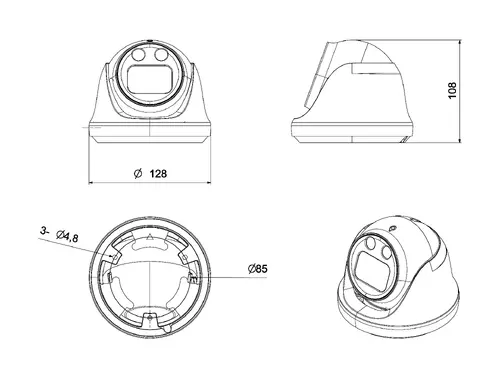 Longse IP Dome - 4k 8MP, Starlight, 5X Motor Zoom 2.7-13.5mm, POE, Mic, AI - CMLB5XRL800WH-POE-MIC - image 3