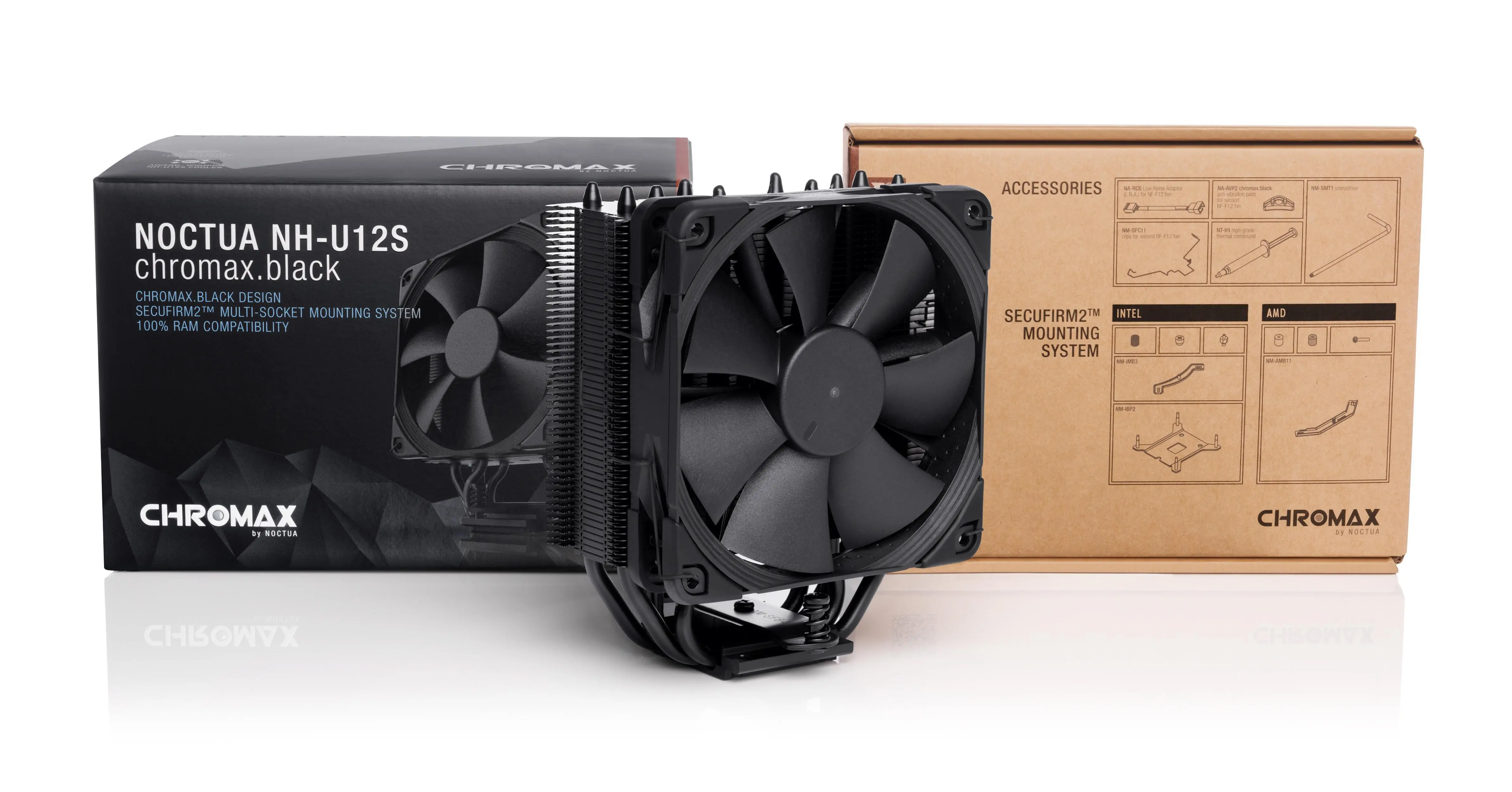 Noctua Охладител CPU Cooler NH-U12S chromax.black - image 3