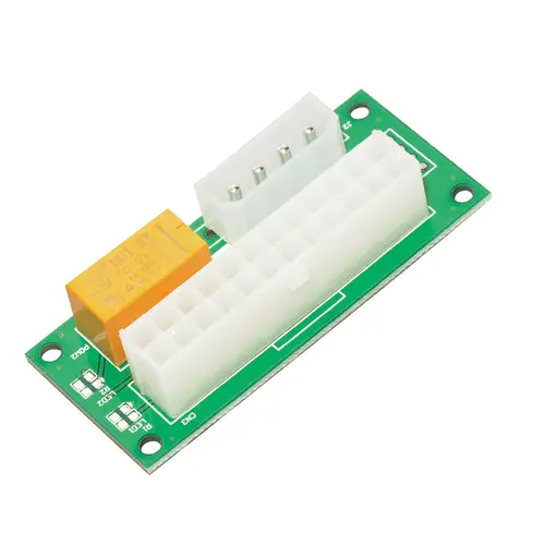 Makki Sincronizator pentru două surse de alimentare Mining ATX 24Pin to Molex 4Pin Dual PSU Power Supply Sync Starter - MAKKI-ADD2PSU - 1