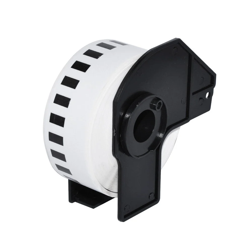 Makki съвместими етикети Brother DK-22214 - White Continuous Length Paper Tape 12mm x 30.48m, Black on White - MK-DK-22214 - image 2