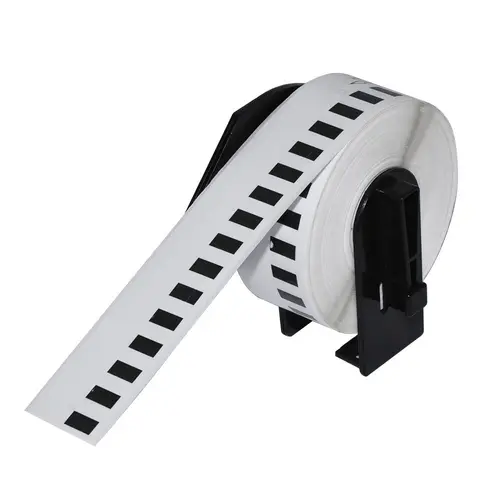 Makki etichete compatibile Brother DK-22214 - Bandă continuă de hârtie albă 12mm x 30.48m, Negru pe alb - MK-DK-22214 - 5