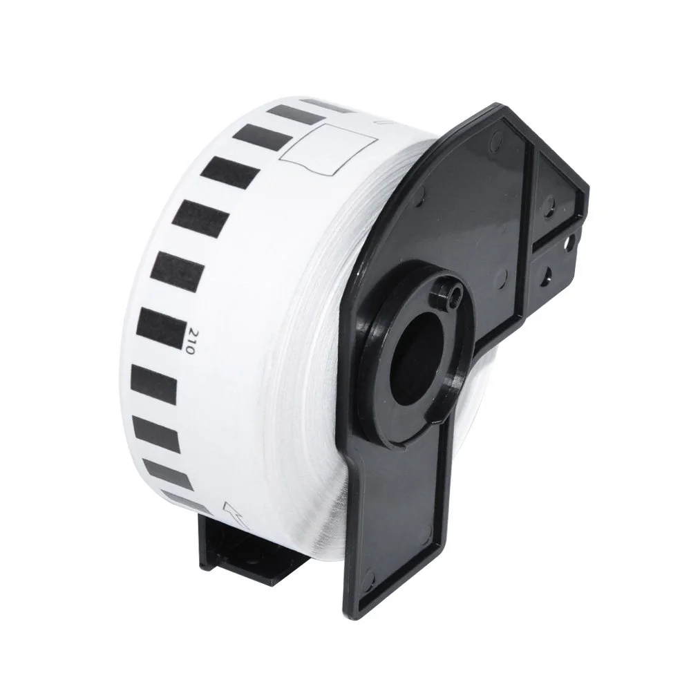 Makki съвместими етикети Brother DK-22210 - Roll White Continuous Length Paper Tape 29mm x 30.48m, Black on White - MK-DK-22210 - image 2