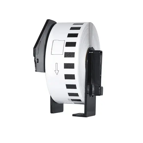 Makki συμβατές ετικέτες Brother DK-22210 - Ρολό Λευκή Συνεχής Χαρτοταινία 29mm x 30.48m, Μαύρο σε λευκό - MK-DK-22210 - 5