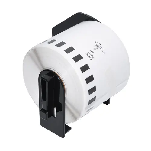 Makki etichete compatibile Brother DK-22205 - Rolă bandă de hârtie albă cu lungime continuă 62mm x 30.48m, Negru pe alb - MK-DK-22205 - 2