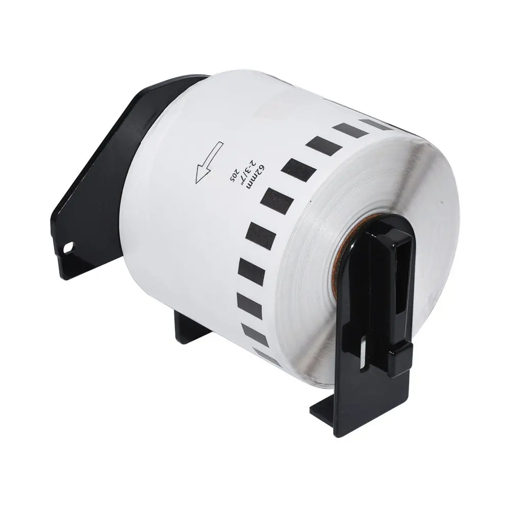 Makki etichete compatibile Brother DK-22205 - Rolă bandă de hârtie albă cu lungime continuă 62mm x 30.48m, Negru pe alb - MK-DK-22205 - image 2