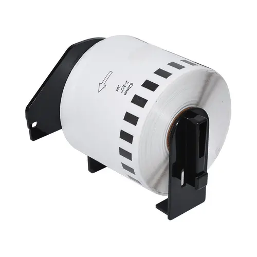 Makki συμβατές ετικέτες Brother DK-22205 - Ρολό Λευκή Συνεχής Χαρτοταινία 62mm x 30.48m, Μαύρο σε λευκό - MK-DK-22205 - 3