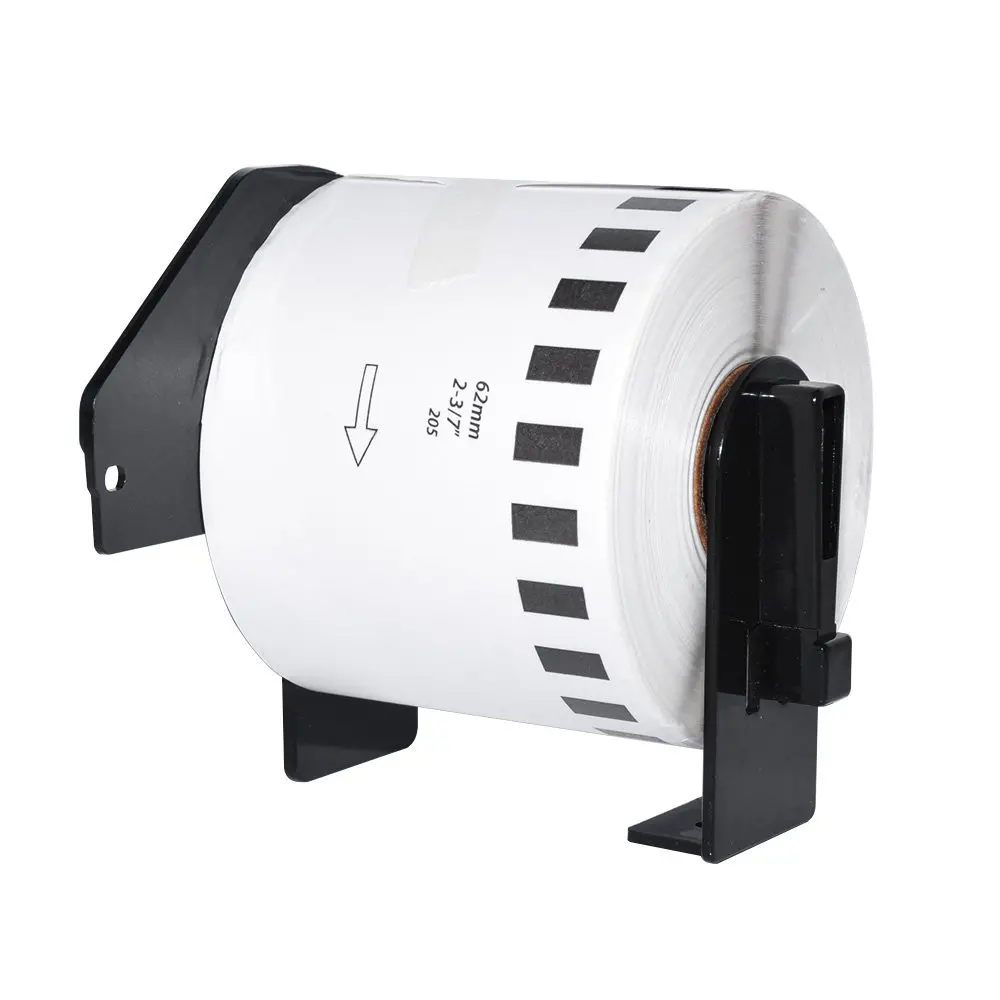 Makki etichete compatibile Brother DK-22205 - Rolă bandă de hârtie albă cu lungime continuă 62mm x 30.48m, Negru pe alb - MK-DK-22205 - image 4