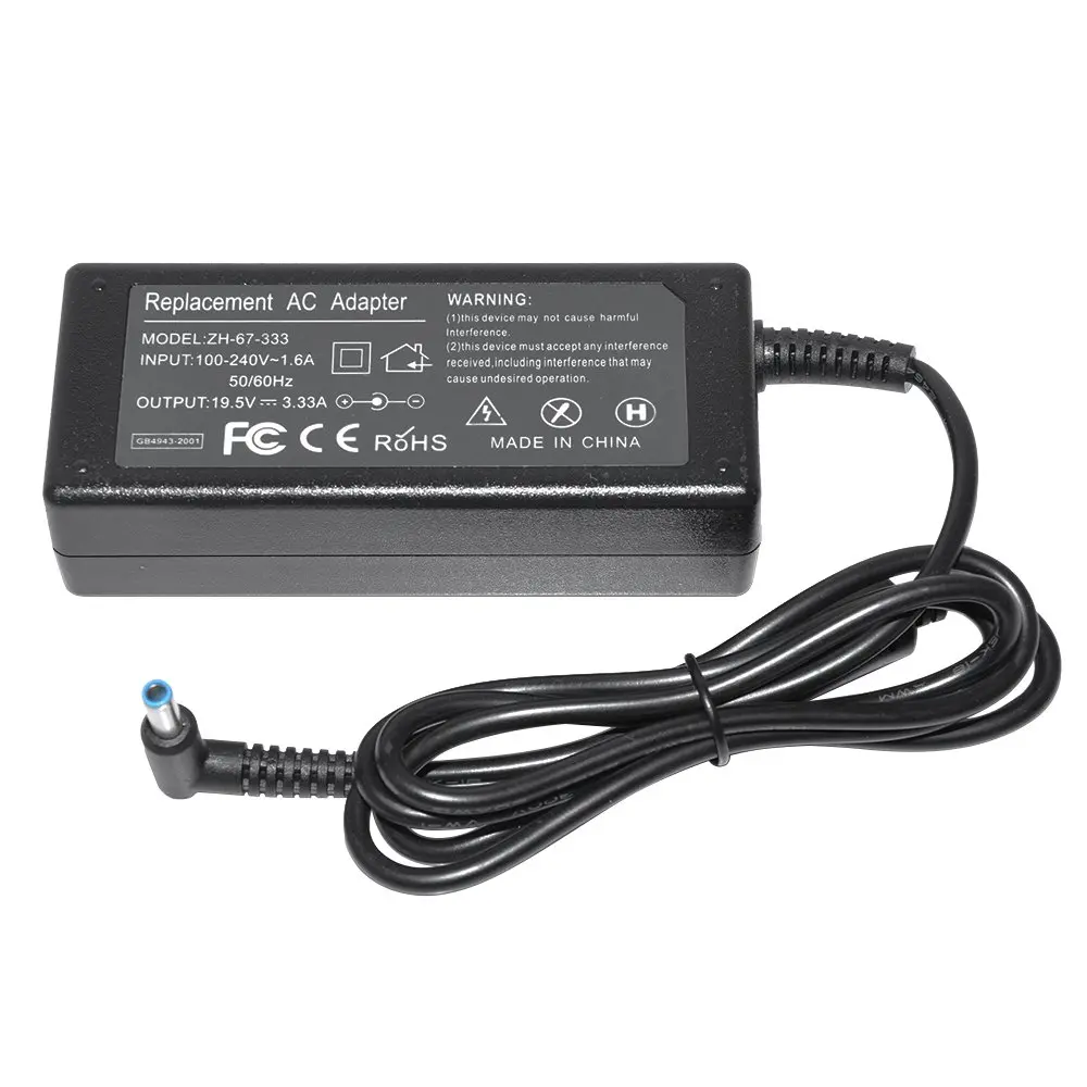 Makki φορτιστής για laptop αντικατάστασης, Laptop Adapter HP 19.5V 3.33A 65W 4.5x3.0mm μπλε - MAKKI-NA-H-09 - image 2