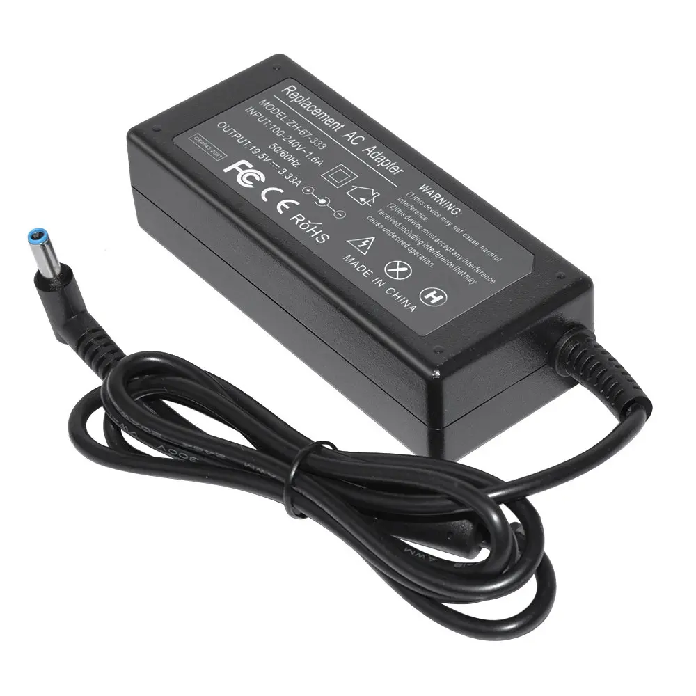 Makki φορτιστής για laptop αντικατάστασης, Laptop Adapter HP 19.5V 3.33A 65W 4.5x3.0mm μπλε - MAKKI-NA-H-09 - image 3