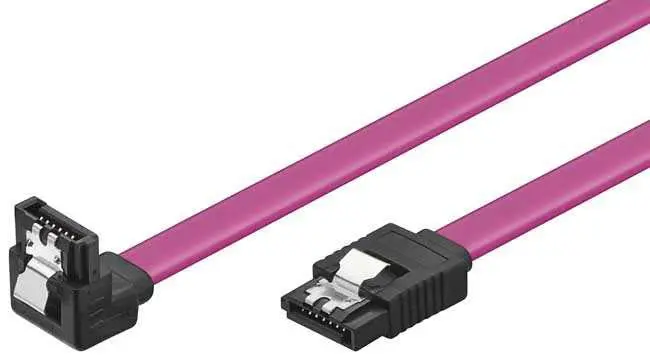 VCom Cablu SATA cu blocare, în unghi drept - CH302R-0.45m