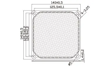 Evercool Филтър Fan Filter Metal Black - 140mm - image 1