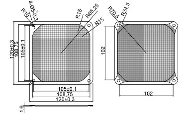 Evercool Филтър Fan Filter Metal Black - 120mm - image 1