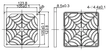 Evercool Филтър Fan Filter Plastic - 120mm - image 1