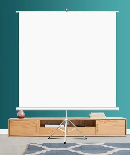 Ecran cu stativ ESTILLO, 180 x 180, 1:1, Alb - 2