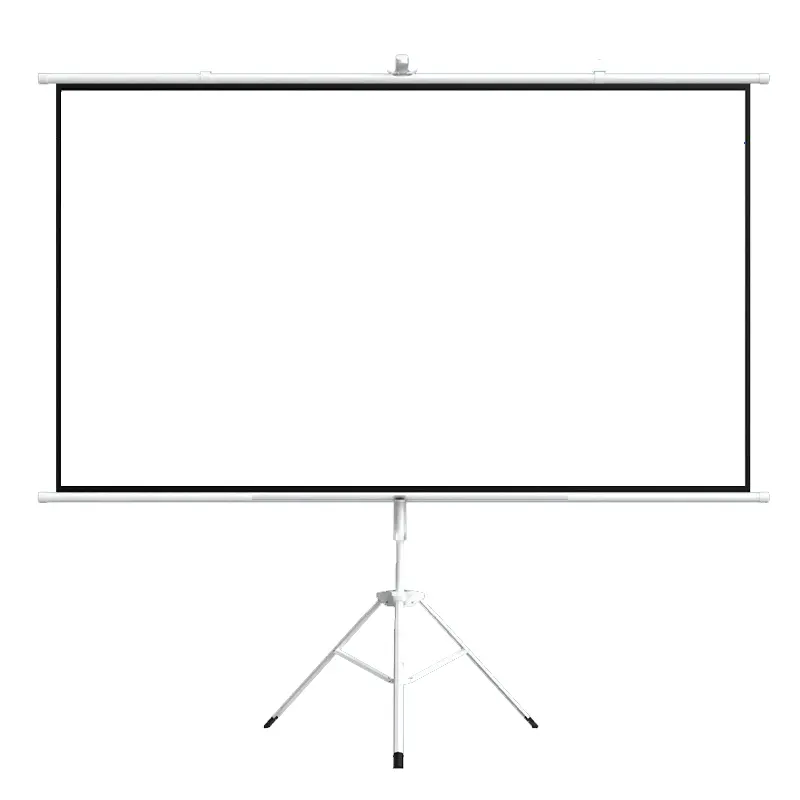 Екран на стойка ESTILLO 244 х 183 см,120", бял, с черна рамка, 4:3, 11 кг - image 1
