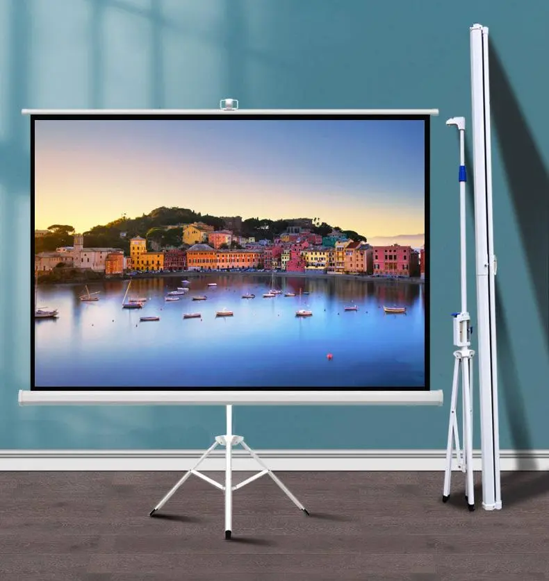 Екран на стойка ESTILLO 244 х 183 см,120", бял, с черна рамка, 4:3, 11 кг - image 3