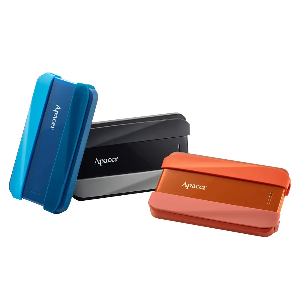 Твърд диск, Apacer AC533, 2TB 2.5" SATA HDD USB 3.2 Portable Hard Drive Plastic / Rubber Jet black - image 2
