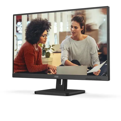 Монитор, AOC 27E3UM, 27" VA WLED, 1920x1080@75Hz, 4ms GtG, 300cd/m2, 3000:1, DCR 20M:1, AdaptiveSync, FlickerFree, Low Blue Light, 2Wx2, Tilt, D-SUB, HDMI, DP, USB hub - image 1