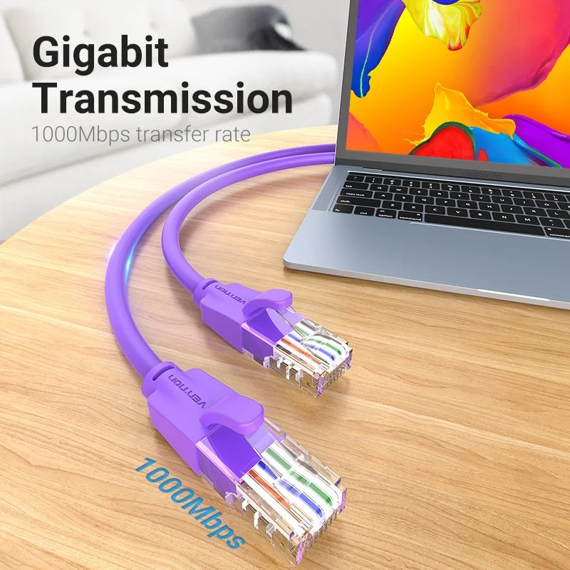 Vention Кабел LAN UTP Cat.6 Patch Cable - 1M Purple - IBEVF - image 2