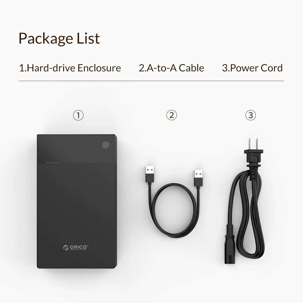 Orico кутия за диск Storage - Case - 3.5 inch, USB3.0, Built-in Power adapter, UASP, black - 3599U3 - image 14