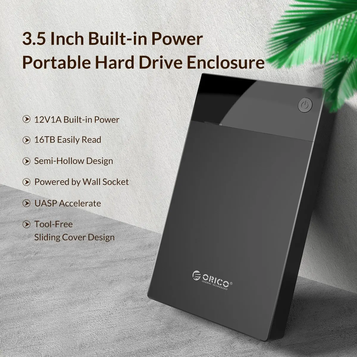 Orico Carcasă pentru disc Storage - Case - 3.5 inch, USB3.0, Adaptor de alimentare încorporat, UASP, negru - 3599U3 - image 5