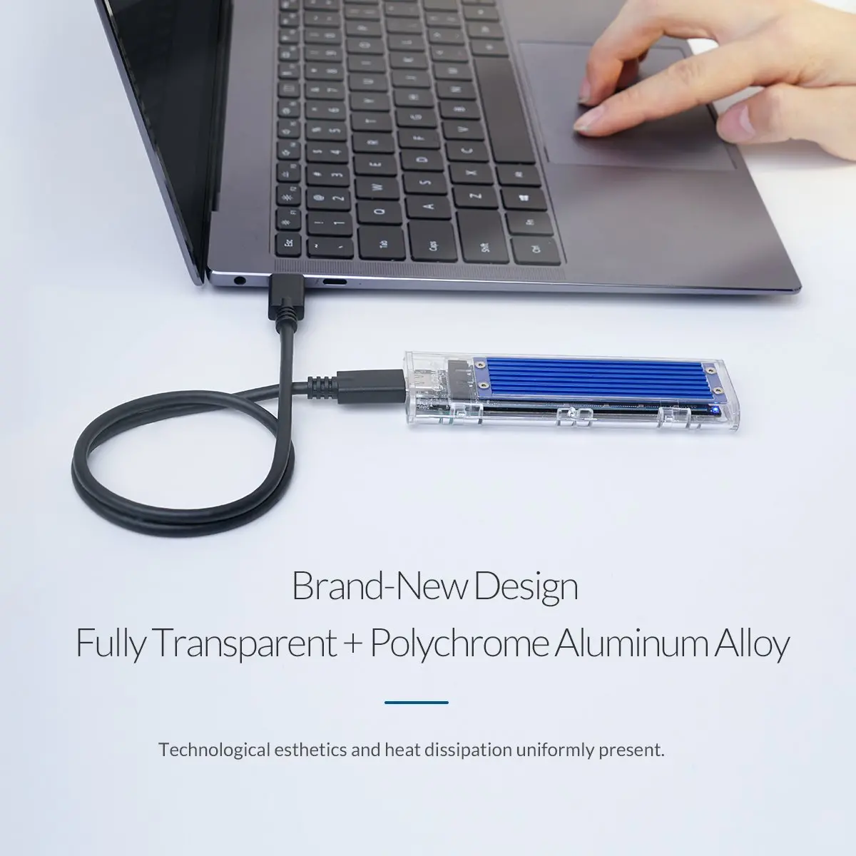 Orico външна кутия за диск Storage - Case - M.2 NVMe M key - USB3.1 Type-C - TCM2-C3-BK - image 9