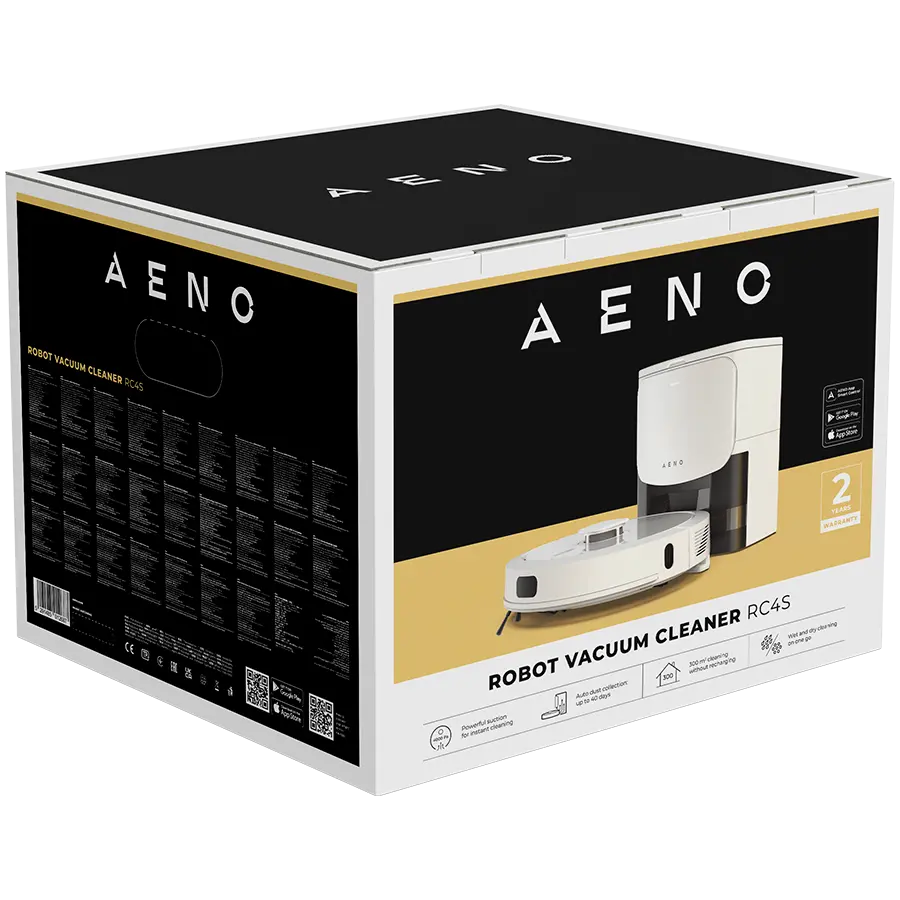 AENO Robot Vacuum Cleaner RC4S: wet & dry cleaning, smart control AENO App, HEPA filter, 2-in-1 tank - image 16