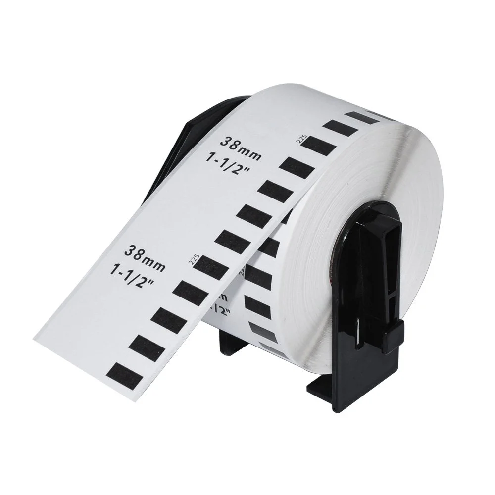 Makki съвместими етикети Brother DK-22225 - White Continuous Length Paper Tape 38mm x 30.48m, Black on White - MK-DK-22225 - image 4