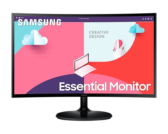 Монитор, Samsung 24C364 24" Curved, LED IPS, 75 Hz, 4ms, 1920x1080, 250cd/m2, D-Sub, HDMI, Black