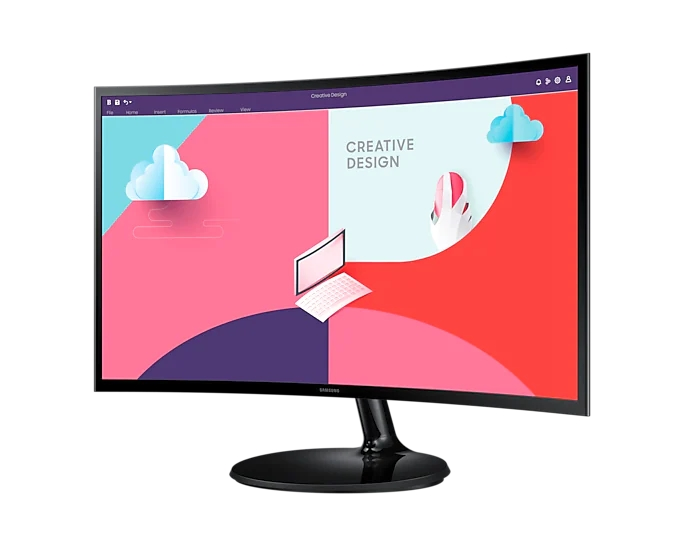 Монитор, Samsung 24C364 24" Curved, LED IPS, 75 Hz, 4ms, 1920x1080, 250cd/m2, D-Sub, HDMI, Black - image 1