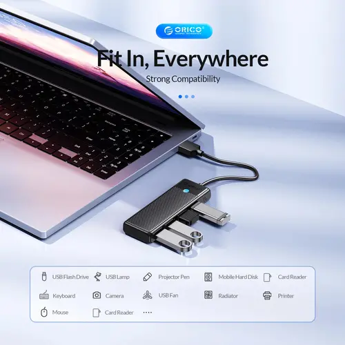 Orico хъб USB3.0 HUB 4 port Black - PAPW4A-U3-015-BK - image 5