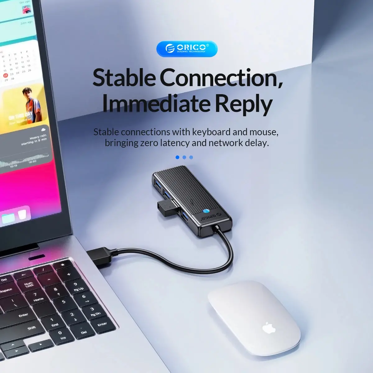 Orico хъб USB3.0 HUB 4 port Black - PAPW4A-U3-015-BK - image 8