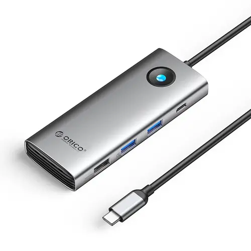 Orico docking station Type-C Docking Station Power Distribution 100W - HDMI, Type-C x 1, USB3.0 x 2, USB 2.0 x 1, LAN 1000Mbps Gigabit, VGA - 2