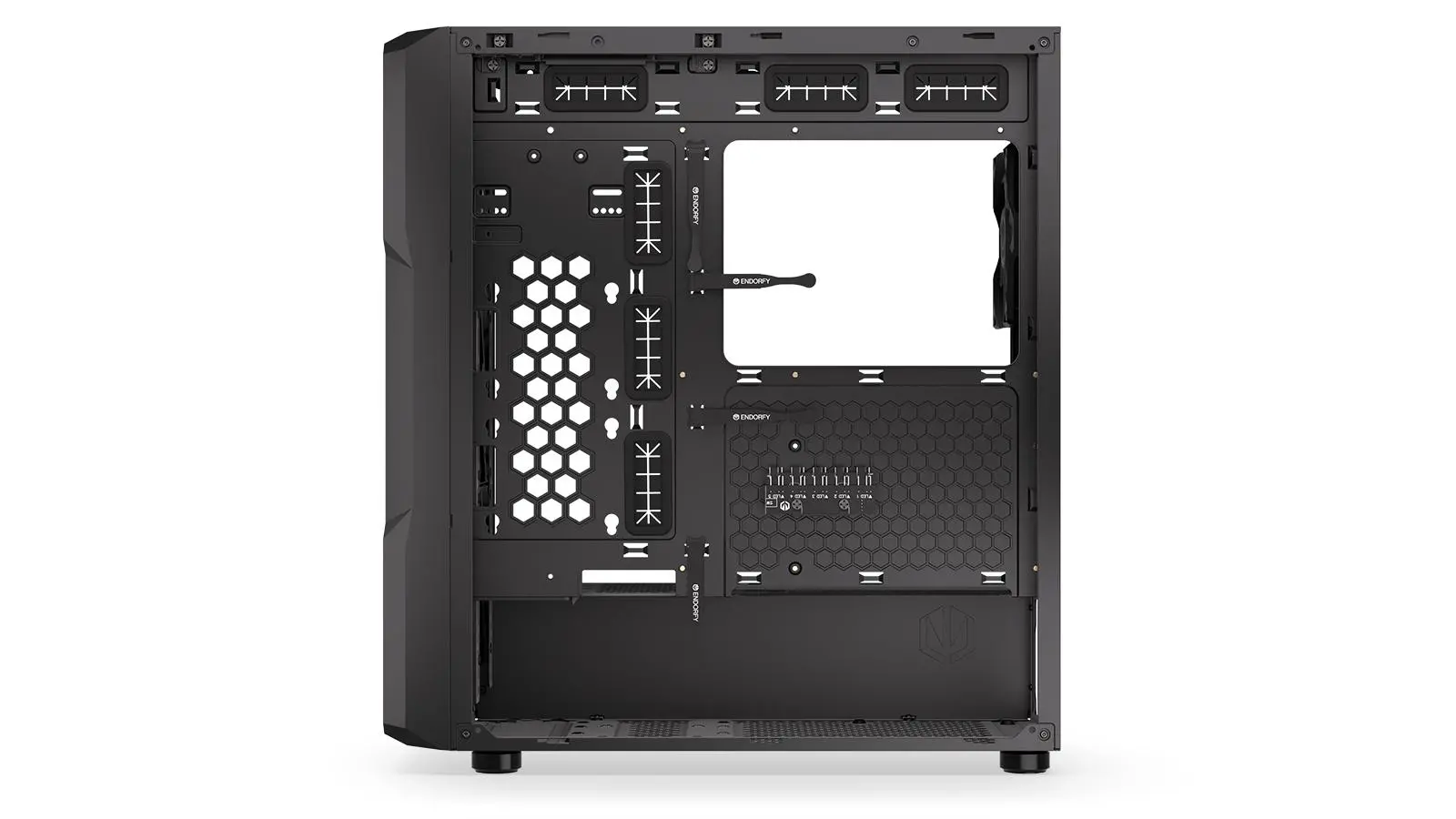 Endorfy Regnum 400 ARGB, Mid-Tower, ATX/mATX/mITX, 2x USB-A (3.1 GEN 1), 1x Audio/1x Mic, 4x STRATUS 120 PWM ARGB fans, ARGB Controller, Tempered Glass, Mesh Front Panel, 472×220×442mm, 3 Year Warranty - image 10