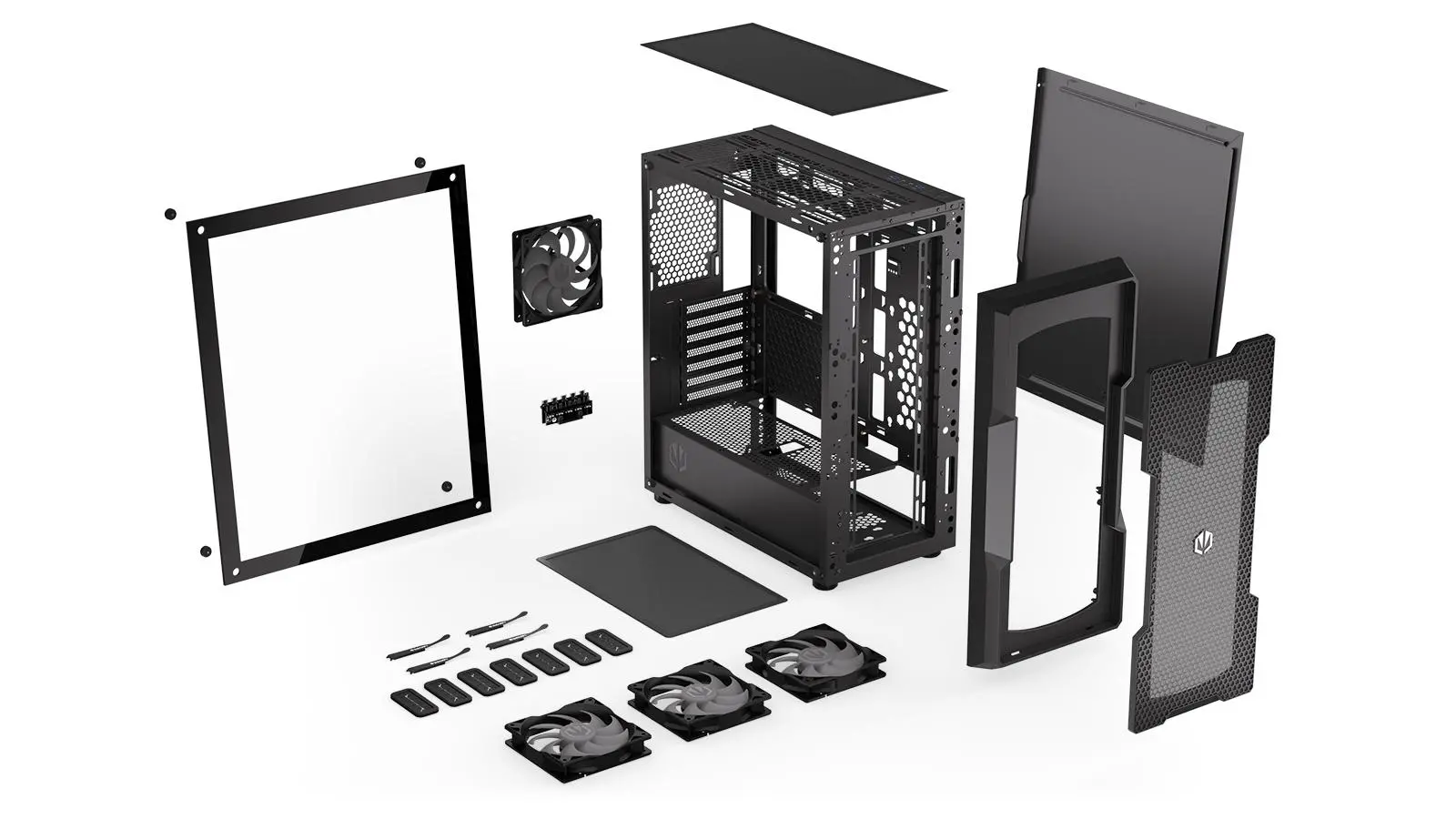 Endorfy Regnum 400 ARGB, Mid-Tower, ATX/mATX/mITX, 2x USB-A (3.1 GEN 1), 1x Audio/1x Mic, 4x STRATUS 120 PWM ARGB fans, ARGB Controller, Tempered Glass, Mesh Front Panel, 472×220×442mm, 3 Year Warranty - image 14