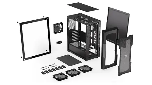 Endorfy Regnum 400 ARGB, Mid-Tower, ATX/mATX/mITX, 2x USB-A (3.1 GEN 1), 1x Audio/1x Mic, 4x STRATUS 120 PWM ARGB fans, ARGB Controller, Tempered Glass, Mesh Front Panel, 472×220×442mm, 3 Year Warranty - image 14