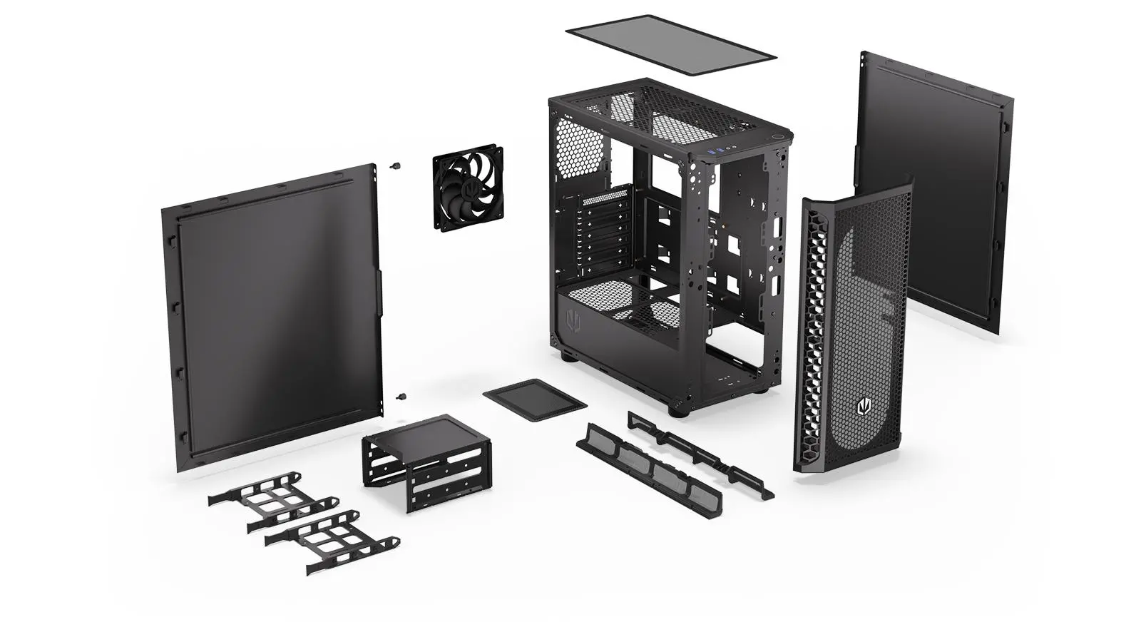 Endorfy Signum 300 Solid, Mid-Tower, ATX/mATX/mITX, 2x USB-A (3.1 GEN 1), 1x Audio/1x Mic, 1x STRATUS 120 PWM fan, Mesh Front Panel, 413×205×447mm, 3 Year Warranty - image 12