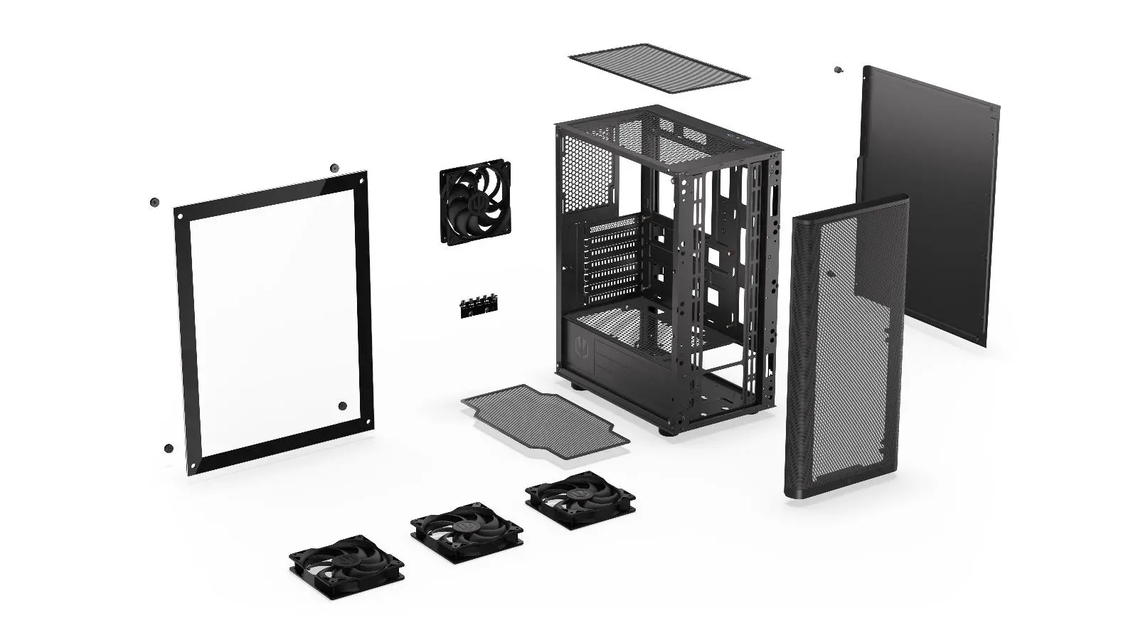 Endorfy Ventum 200 Air, Mid-Tower, ATX/mATX/mITX, 2x USB-A (3.1 GEN 1), 1x Audio/1x Mic, 4x STRATUS 120 PWM fans, Tempered Glass, Mesh Front Panel, 440×216×373mm, 3 Year Warranty - image 11