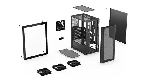 Endorfy Ventum 200 Air, Mid-Tower, ATX/mATX/mITX, 2x USB-A (3.1 GEN 1), 1x Audio/1x Mic, 4x STRATUS 120 PWM fans, Tempered Glass, Mesh Front Panel, 440×216×373mm, 3 Year Warranty - image 11
