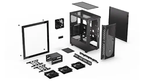 Endorfy Signum 300 Air, Mid-Tower, ATX/mATX/mITX, 2x USB-A (3.1 GEN 1), 1x Audio/1x Mic, 4x STRATUS 120 PWM fans, Tempered Glass, Mesh Front Panel, 413×216×447mm, 3 Year Warranty - image 11