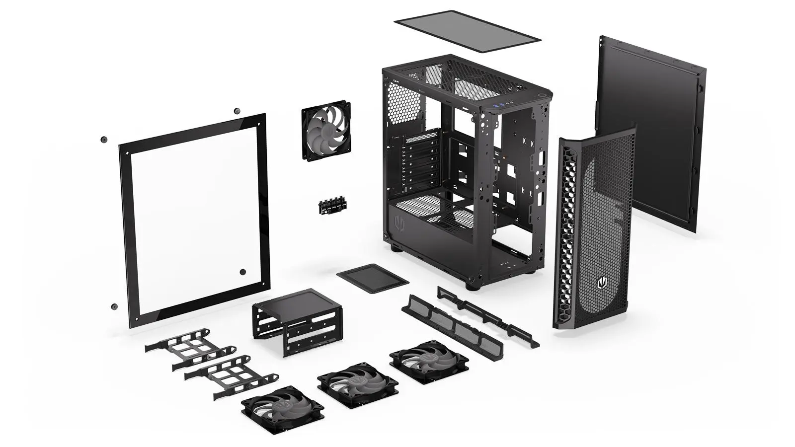 Endorfy Signum 300 ARGB, Mid-Tower, ATX/mATX/mITX, 2x USB-A (3.1 GEN 1), 1x Audio/1x Mic, 4x STRATUS 120 PWM ARGB fans, ARGB Controller, Tempered Glass, Mesh Front Panel, 413×216×447mm, 3 Year Warranty - image 12