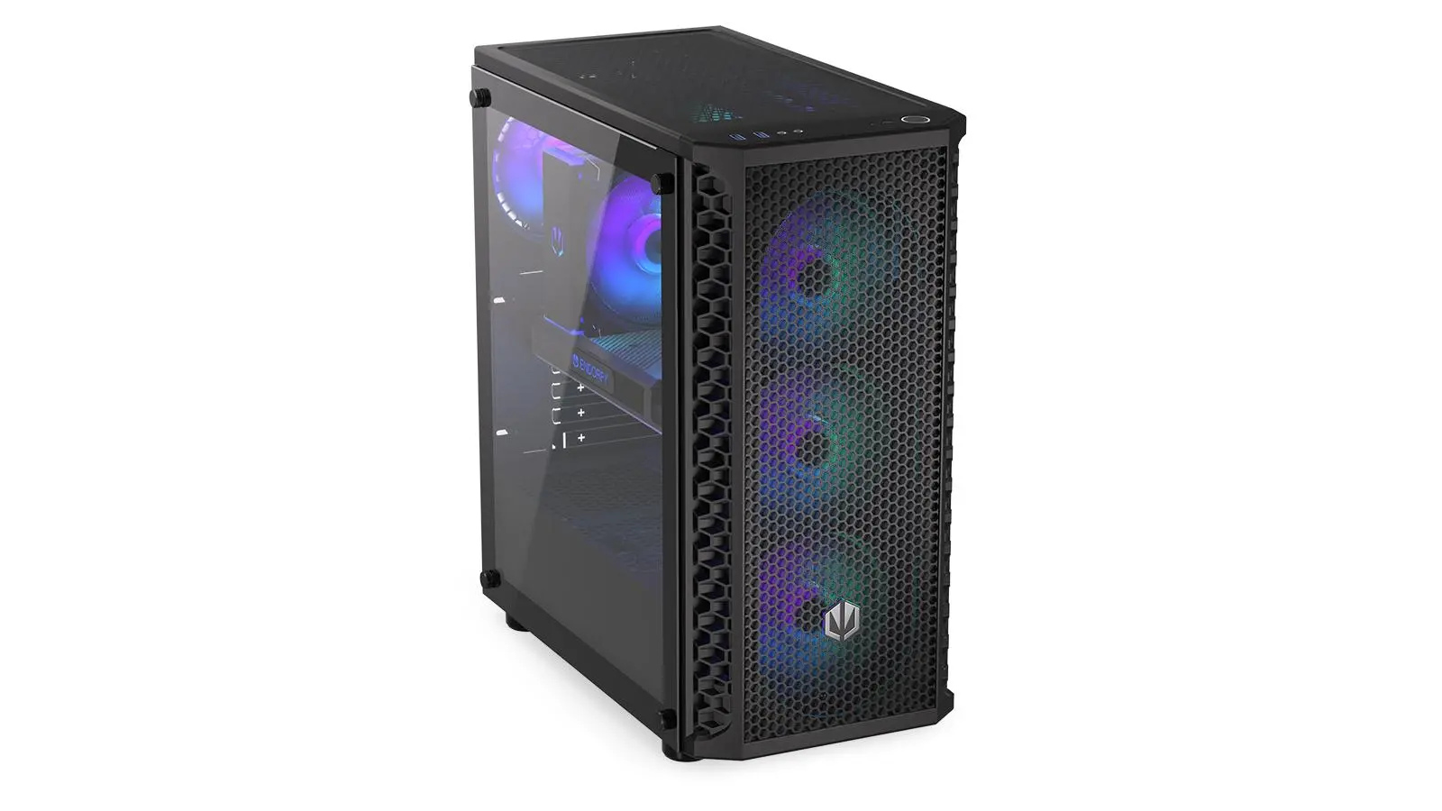 Endorfy Signum 300 ARGB, Mid-Tower, ATX/mATX/mITX, 2x USB-A (3.1 GEN 1), 1x Audio/1x Mic, 4x STRATUS 120 PWM ARGB fans, ARGB Controller, Tempered Glass, Mesh Front Panel, 413×216×447mm, 3 Year Warranty - image 3