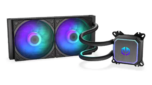 Endorfy Navis F240 ARGB, CPU Liquid Cooler, 2x FLUCTUS 120 PWM ARGB fan, Navis F, Intel LGA 115x/1200/1700/2011/2066, AMD AM5/AM4, 146×125×65mm, 3 Year Warranty