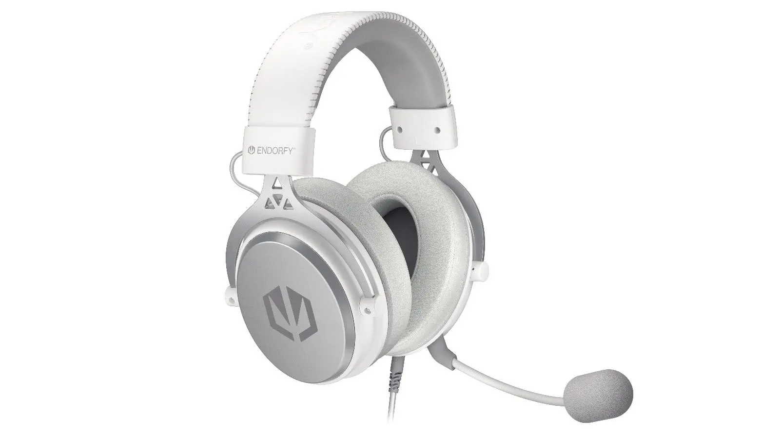 Endorfy Viro Plus USB Λευκό Onyx Gaming ακουστικά, Driver 53mm, Αφρός μνήμης, Κάρτα ήχου USB 7.1, Αποσπώμενο μικρόφωνο, Επιπλέον μαξιλαράκια αυτιών - image 1
